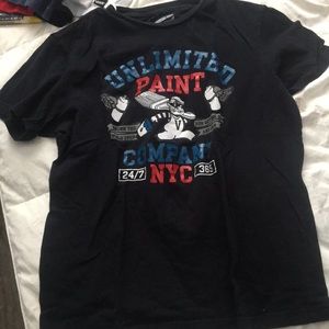 Black t shirt with design